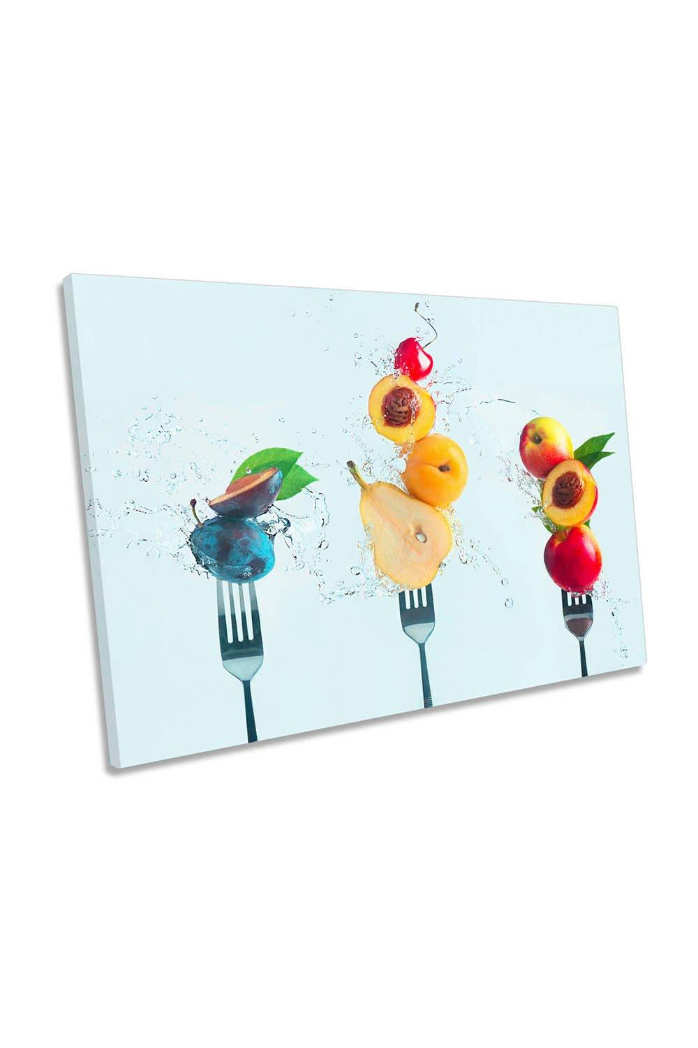 Making Fruit Salad Kitchen Food Canvas Wall Art Picture Print